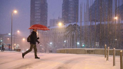 Temporal de nieve en Bilbao