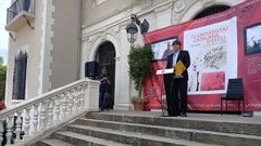 Puigdemont, durante la conferencia pronunciada en la localidad francesa de Prada de Conflent