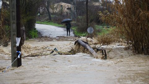 Carretera cortada por inundaciones en Ronda, en M�laga