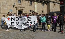 La movilizacin parti del Toural y lleg al Obradoiro poco antes de las 18.45 horas. 