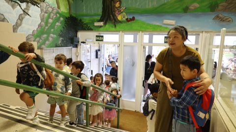 Arranque de curso en el colegio de Barcelos, en Pontevedra
