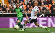 Hugo Mallo fue valorado como el mejor del partido en la visita del Celta al campo del Valencia. 