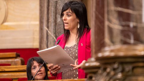 Silvia Orriols en una sesi�n en el Parlamento catal�n este mi�rcoles