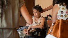 Maricarmen minutos antes de ser desahuciada.