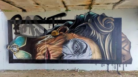 Grafiti con el que Diego As ganó la semifinal del concurso nacional