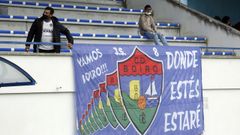 Pancarta de apoyo al Boiro en Barra�a en el partido de la primera vuelta frente al Sig�eiro