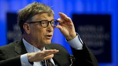 Bill Gates durante su intervención en el Foro Económico Mundial de Davos a finales de enero
