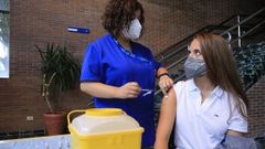 Vacunaci�n contra el covid-19 en el campus universitario de Lugo