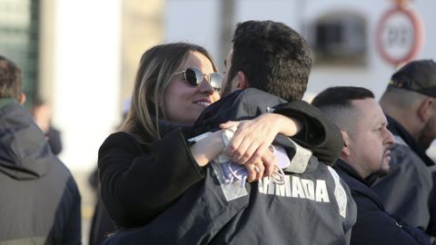 ltimos besos antes de la salida de la F-101 para integrarse en una misin de la OTAN