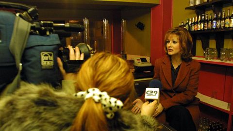 Tamara (Yurena) en la rueda de prensa.