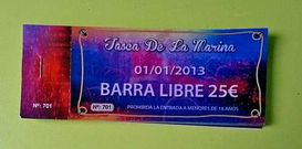 Una de las entradas que circulan por Vilagarc�a, con el n�mero 701.