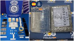 Los elementos aprehendidos por la Polic�a Nacional en esta intervenci�n