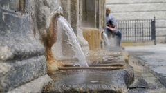 En los ca�os de As Burgas, el agua mana a m�s de 60 grados de temperatura