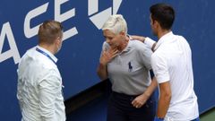 Las im�genes de la descalificaci�n de Djokovic en el US Open