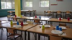 Comedor en un colegio de Rairiz de Veiga. 