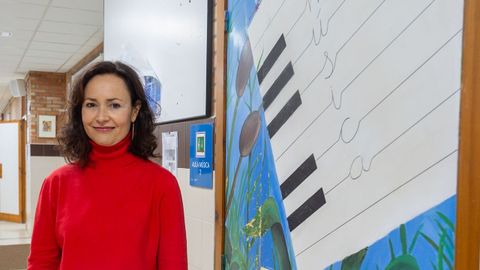 Mar&iacute;a Luisa S&aacute;nchez, directora del coro y profesora de m&uacute;sica en el instituto Xunqueira 1 de Pontevedra