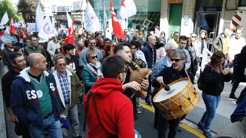 Dia del Trabajo. Manifestacin por el 1 de Mayo en Santiago