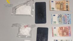 Material incautado al arrestado