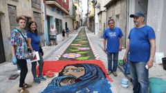 Alfombras florales en la calle Rafael Calleja A Pobra