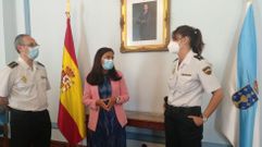 M�nica Guti�rrez, a la derecha, con la subdelegada del Gobierno y el comisario jefe provincial