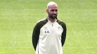 El entrenador del Celta, Claudio Gir�ldez, en la sesi�n de este s�bado en la Cidade Deportiva Afouteza.