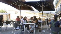 Una terraza de Pontevedra, en una imagen del pasado septiembre