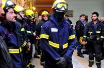 Concentraci�n de los bomberos durante una de las �ltimas reuniones sobre el parque comarcal.