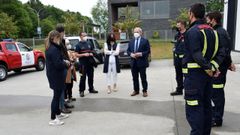 Tom� visit� el parque de bomberos chairego y las instalaciones de la empresa afectada en d�as pasados por un incendio