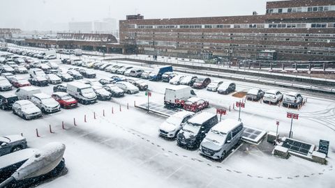El centro de Madrid durante el temporal, a 28 de enero del 2026, en Madrid (Espa�a). 