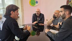 Jairo Campo, Efr&eacute;n Castro, Mario Pillado y Daniel Garc&iacute;a, durante una reuni&oacute;n.