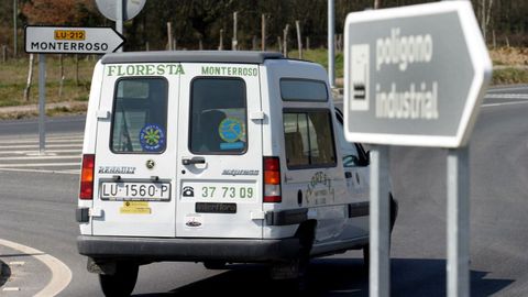 Un tramo de la carretera de Taboada a Monterroso, en la que tuvo lugar el accidente