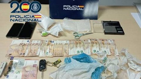 El material decomisado por la polic�a.