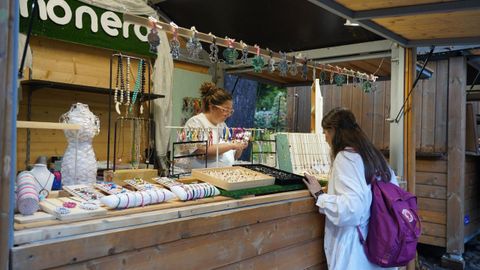 Una de las casetas del mercado de San Mateo, en Oviedo