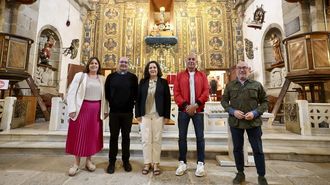 Vilela, Turnes, Do Campo, Sar y Monteser&iacute;n, ayer en el santuario
