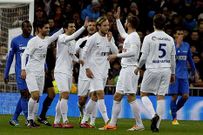 �lex L�pez anot� el primer gol en el Bernab�u.