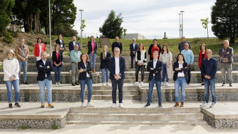 Candidatura socialista al Concello de Ames, encabezada por el actual alcalde, Blas Garca