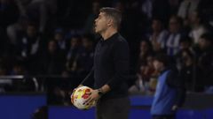 Antonio Hidalgo, durante el partido ante el Atl�tico.