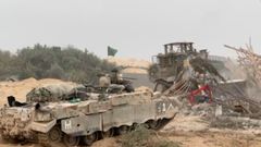 Tanques del Ej�rcito israel� en la frontera con Gaza