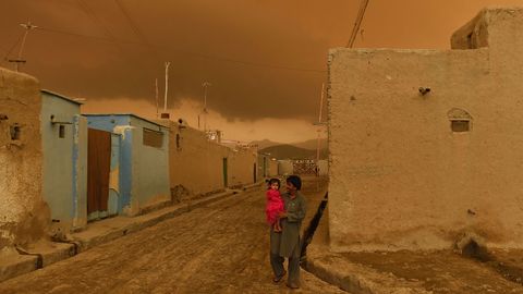 Cielo nublado en Kabul, en abril de 2015
