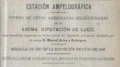 Anuncio de la estaci�n de viticultura que funcion� en la zona del Vivero