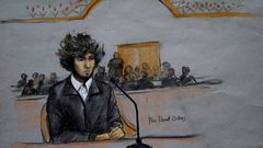Retrato de Dzhokhar Tsarnaev, acusado del atentado