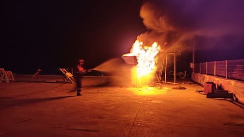 Voluntarios de Protección Civil de Cedeira extinguieron el fuego