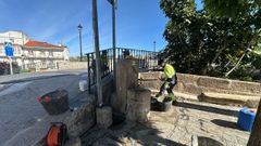 Obras en fuentes de Betanzos dentro del trazado del Camino Inglés.