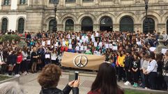 Minuto de silencio en el colegio Eusebio da Guarda en A Coru�a.
