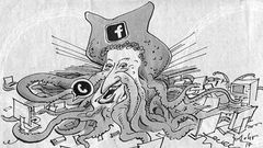 Caricatura de Mark Zuckerberg