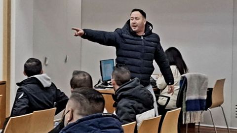 Juan Carlos Sant�rum durante el juicio del Karar, cuando fue expulsado de la sala por llamar narco a uno polic�a testigo protegido