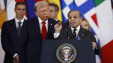 Donald Trump junto al presidente de Egipto, Abdelfatah al Sisi