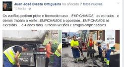 Captura del comentario realizado en el perfil de Juan Jos� Dieste. 