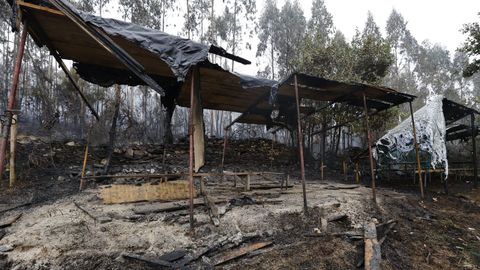 Así quedaron las casetas de la romería de San Caetano