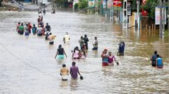 Inundaciones por las fuertes lluvias en Sri Lanka